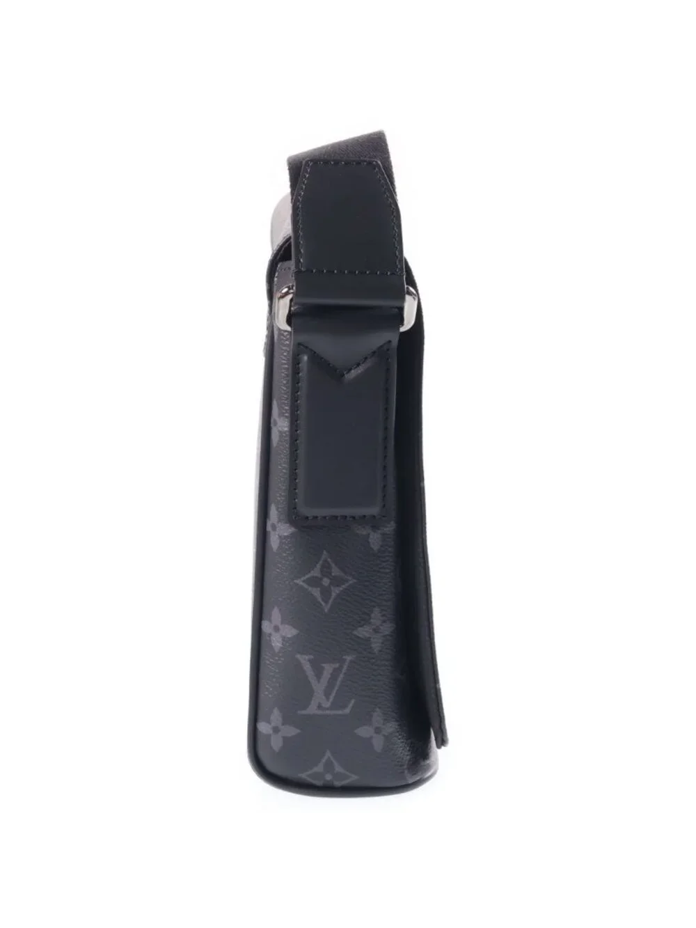 Louis Vuitton Monogram Eclipse District PM Shoulder Bag Black Leather Silver